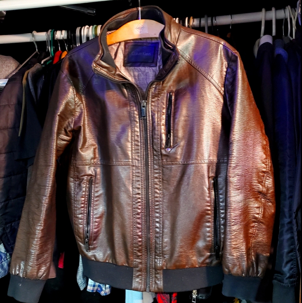 Calvin Klein pleather Jacket